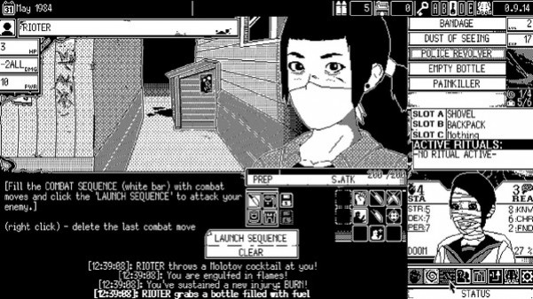 Игра WORLD OF HORROR, скриншот