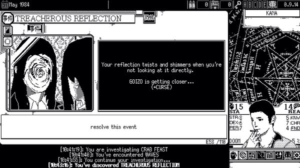 Игра WORLD OF HORROR, скриншот