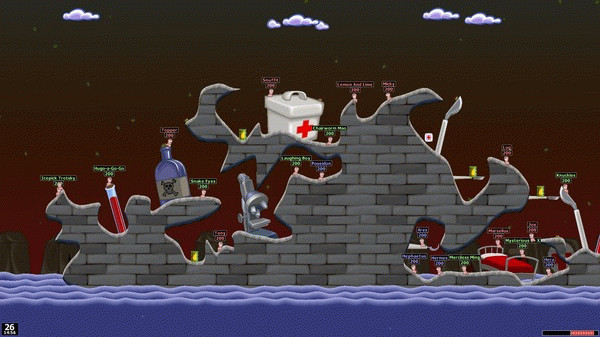 Игра Worms World Party Remastered, скриншот