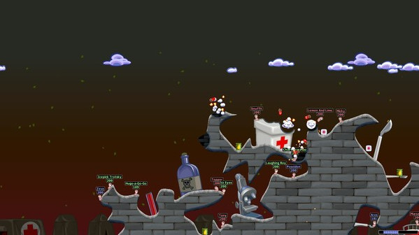 Игра Worms World Party Remastered, скриншот