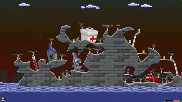 Игра Worms World Party Remastered, скриншот