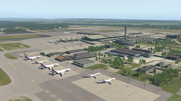 Игра X-Plane 11 - Add-on: Aerosoft - Airport Oslo, скриншот