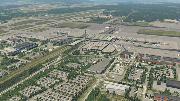 Игра X-Plane 11 - Add-on: Aerosoft - Airport Oslo, скриншот