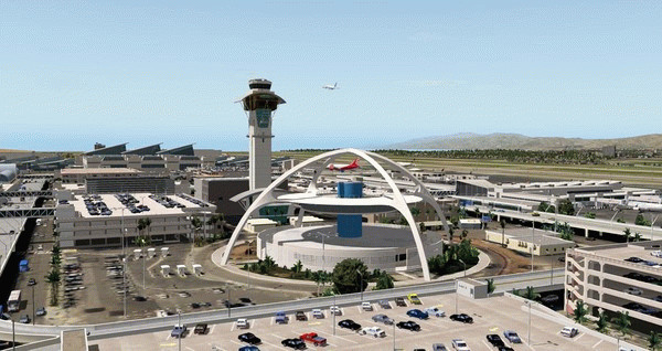 Игра X-Plane 11 - Add-on: FunnerFlight - Airport Los Angeles International V2, скриншот