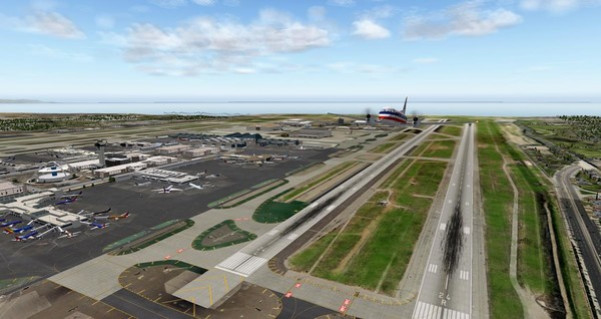 Игра X-Plane 11 - Add-on: FunnerFlight - Airport Los Angeles International V2, скриншот