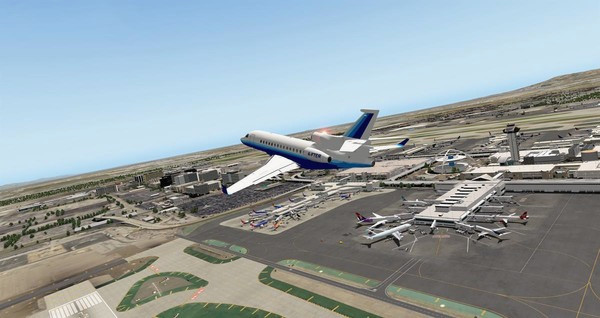 Игра X-Plane 11 - Add-on: FunnerFlight - Airport Los Angeles International V2, скриншот