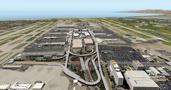 Игра X-Plane 11 - Add-on: FunnerFlight - Airport Los Angeles International V2, скриншот