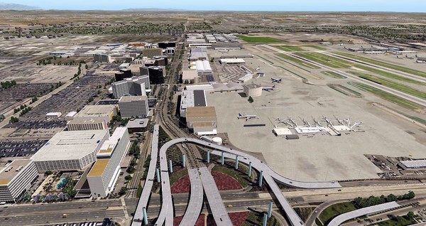 Игра X-Plane 11 - Add-on: FunnerFlight - Airport Los Angeles International V2, скриншот
