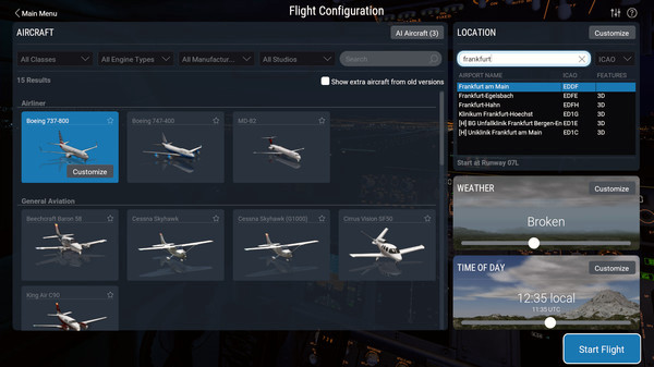 Игра X-Plane 11, скриншот