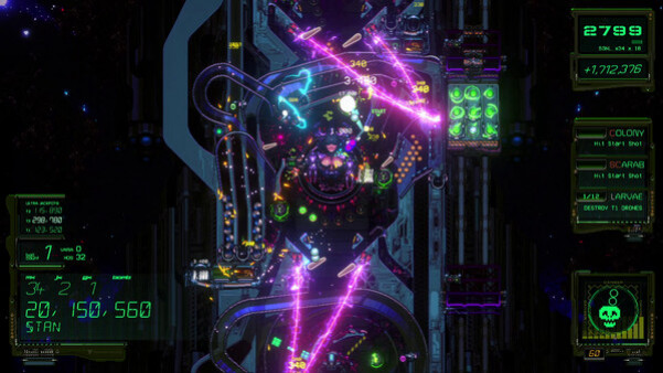 Игра XENOTILT: HOSTILE PINBALL ACTION, скриншот