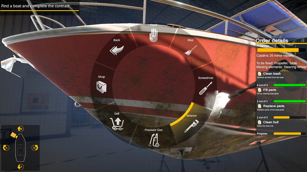 Игра Yacht Mechanic Simulator, скриншот