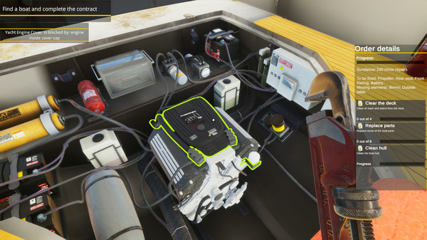 Игра Yacht Mechanic Simulator, скриншот
