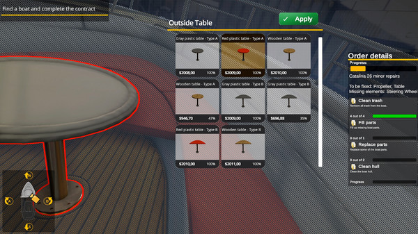 Игра Yacht Mechanic Simulator, скриншот