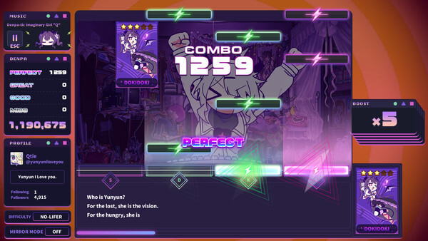 Игра Yunyun Syndrome!? Rhythm Psychosis, скриншот