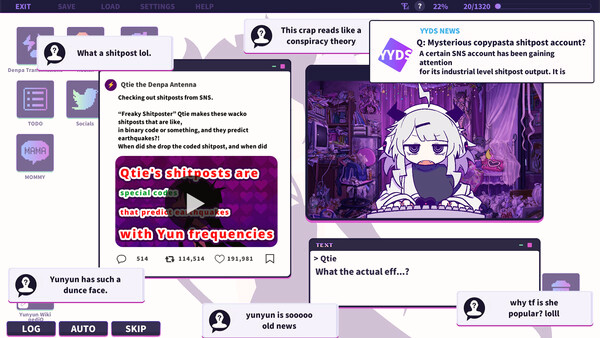 Игра Yunyun Syndrome!? Rhythm Psychosis, скриншот