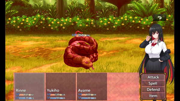 Игра Yuri Blossom!, скриншот