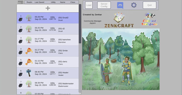 Игра Zenkcraft - Colored Interface, скриншот