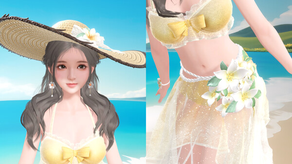 Игра 战盟桌面精灵—夏日服装拓展包：热海沙滩, скриншот