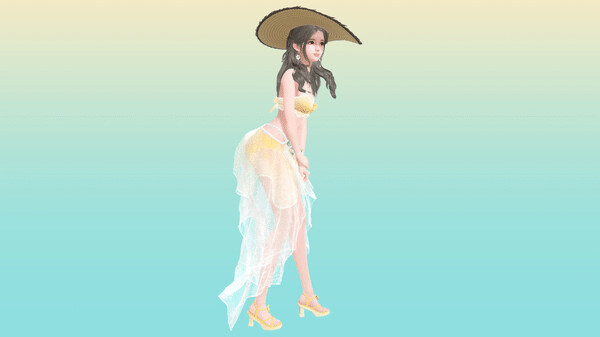 Игра 战盟桌面精灵—夏日服装拓展包：热海沙滩, скриншот
