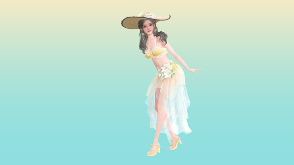 Игра 战盟桌面精灵—夏日服装拓展包：热海沙滩, скриншот