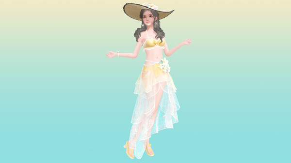 Игра 战盟桌面精灵—夏日服装拓展包：热海沙滩, скриншот