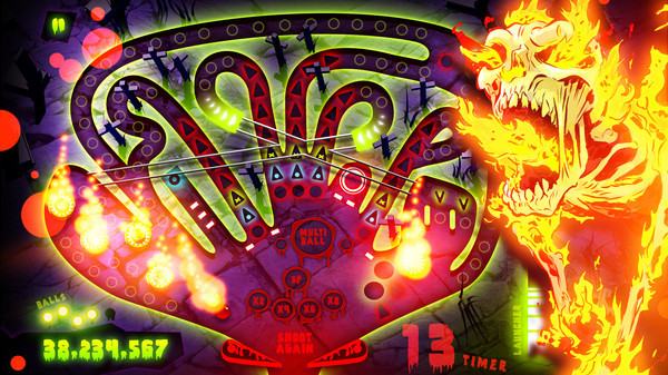 Игра Zombie Pinball, скриншот