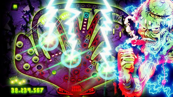 Игра Zombie Pinball, скриншот