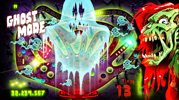 Игра Zombie Pinball, скриншот