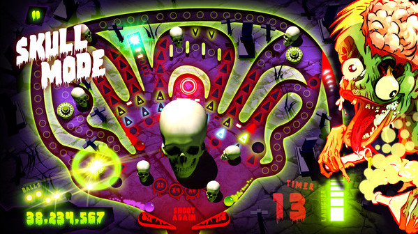 Игра Zombie Pinball, скриншот