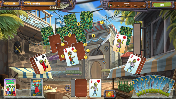 Игра Zombie Solitaire 2 Chapter 3, скриншот