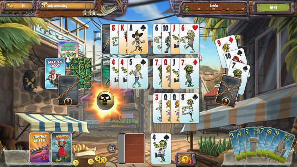 Игра Zombie Solitaire 2 Chapter 3, скриншот