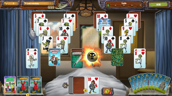Игра Zombie Solitaire 2 Chapter 3, скриншот