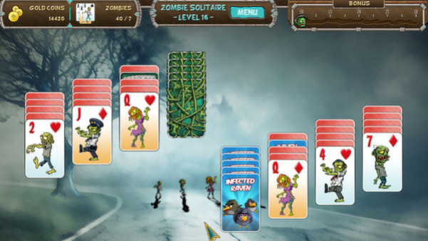 Игра Zombie Solitaire, скриншот
