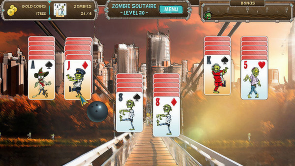 Игра Zombie Solitaire, скриншот