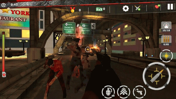Игра Zombie Survivor: Undead City Attack, скриншот
