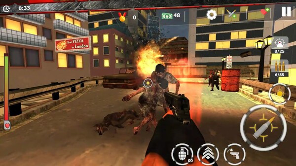 Игра Zombie Survivor: Undead City Attack, скриншот