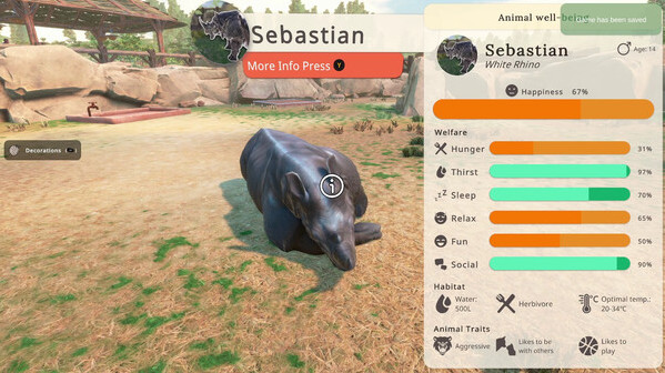 Игра Zoo Simulator, скриншот