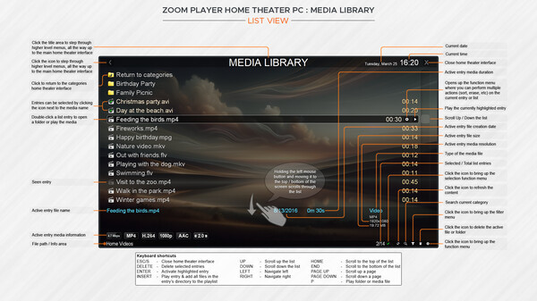 Игра Zoom Player, скриншот