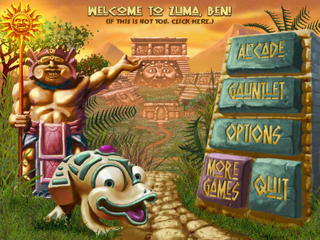 Игра Zuma Deluxe, скриншот